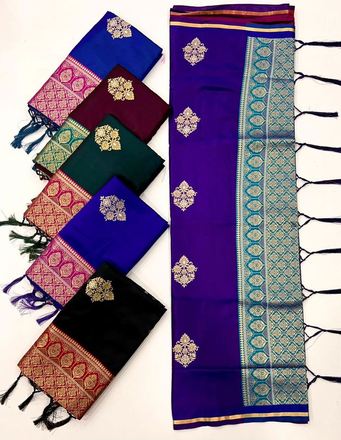 kanthkala Luxe By Rajtex Two Tone Satin Saree Wholesalers In Delhi